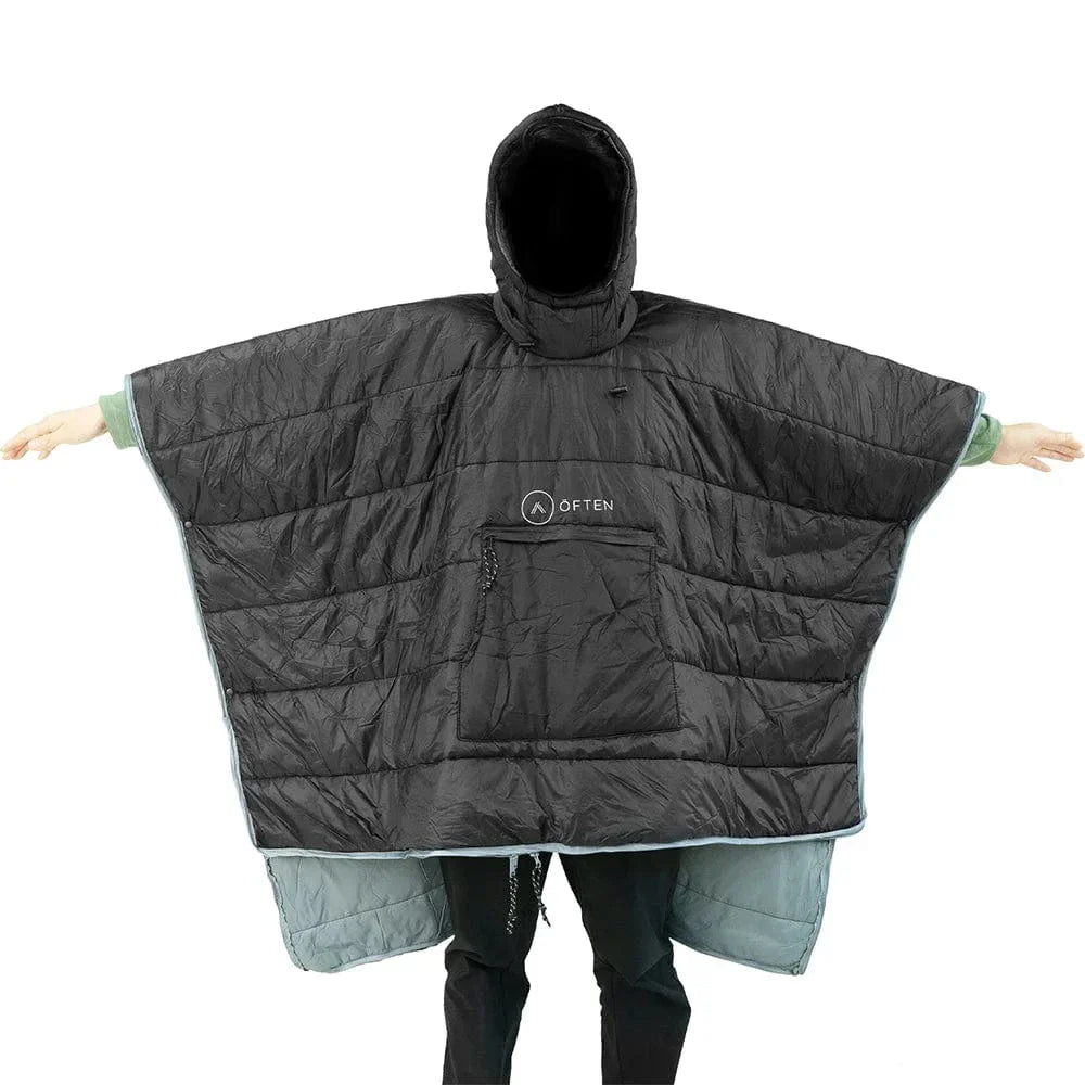 Often Accessories Black / Light Gray Often Alaska Waterproof Outdoor Poncho / Sleeping Bag