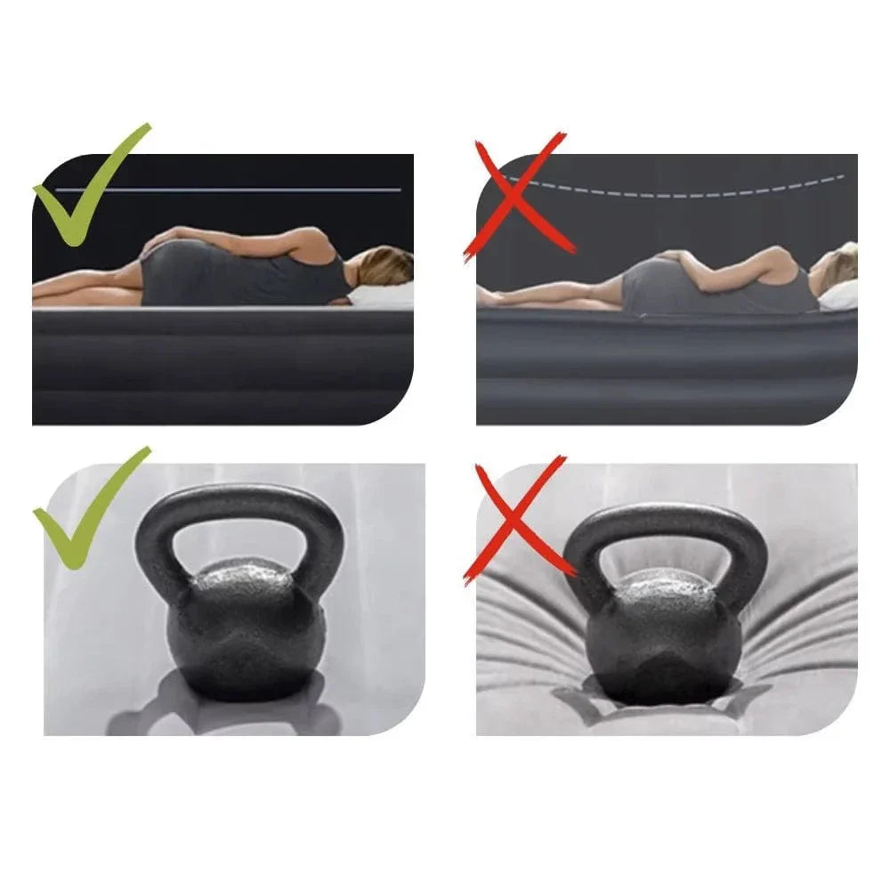 Often Accessories Intex High Quality Plush Inflatable Mattress Built-In Electric Pump (Double Bed)