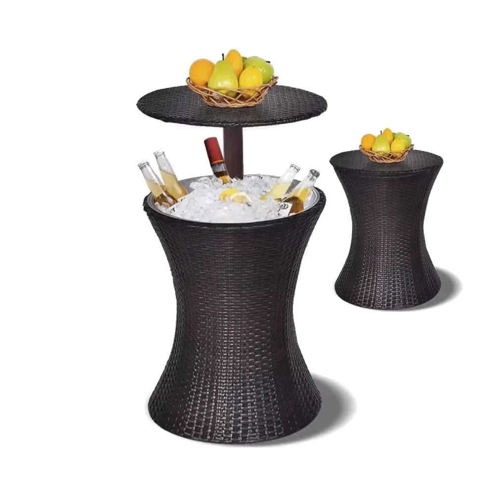 Often Accessories Often Multifunctional Deluxe Pop-up Rattan Cooler Adjustable Bar Table