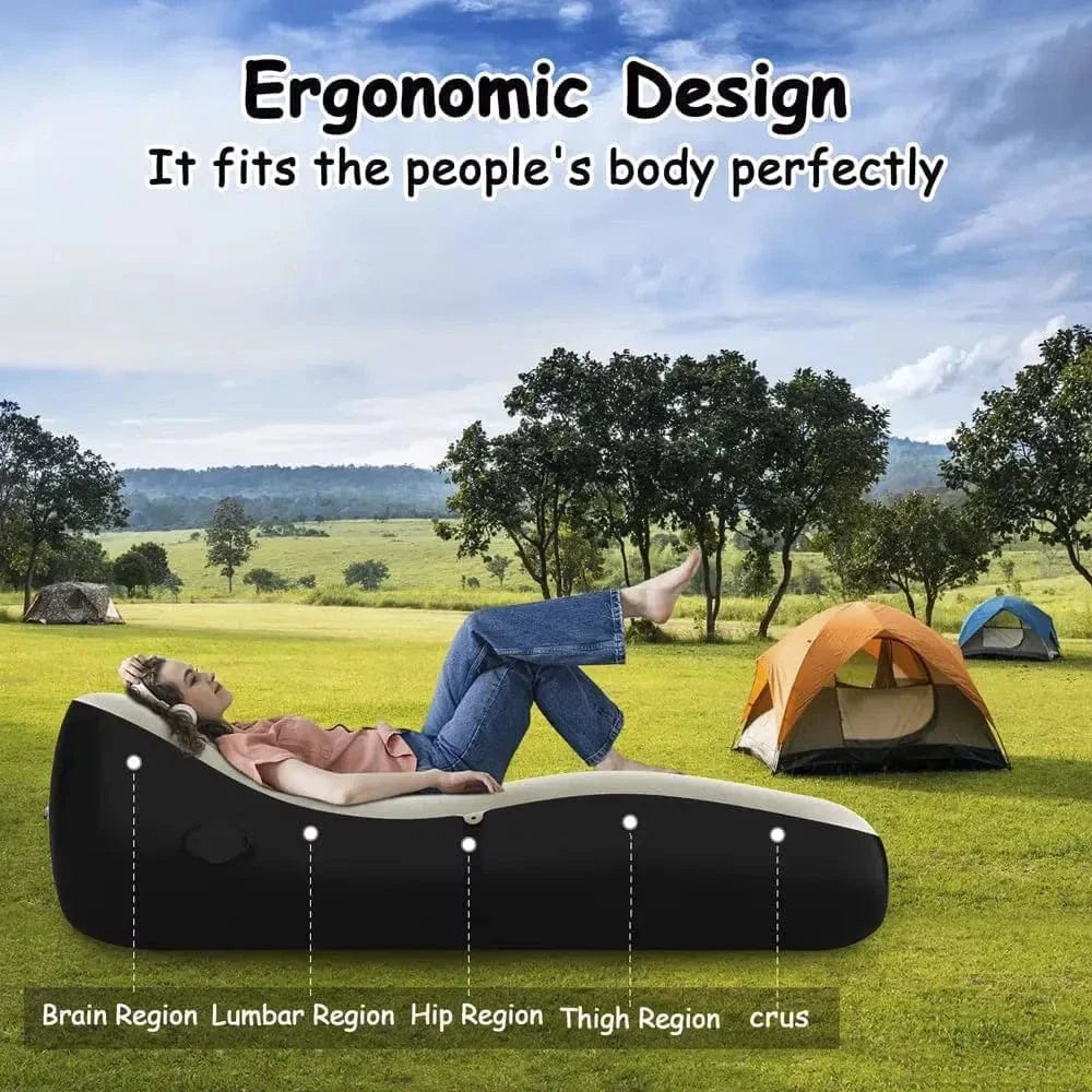 Often Accessories Often Self Inflatable Soft Lounger Couch Lazy Sofa Bed Built-in Pump