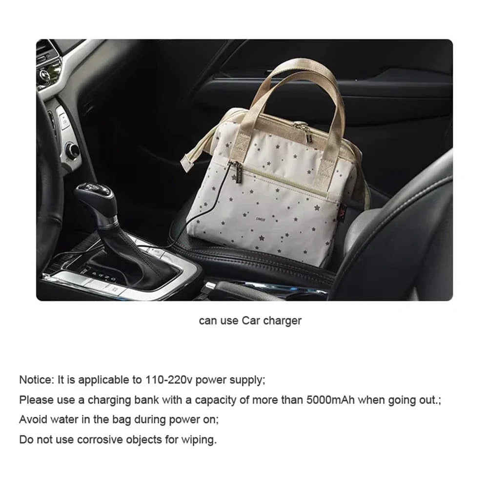 Often Accessories Often Stylish USB Heating Insulated Lunch Bag Food Warming