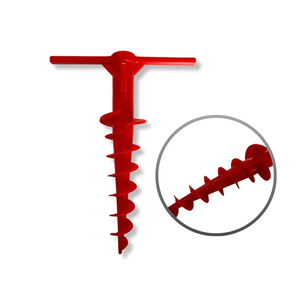 Often Accessories Red Often Heavy Duty Sand Dirt Spike Screw Anchor
