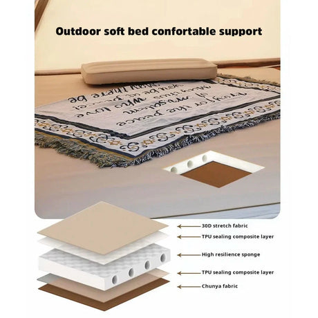 Often Accessories 2 Persons (200 x 132 x 10cm / 52x79x4in) x 10 cm Thickness Often Deluxe Self Inflatable Soft Foam Air Mattress