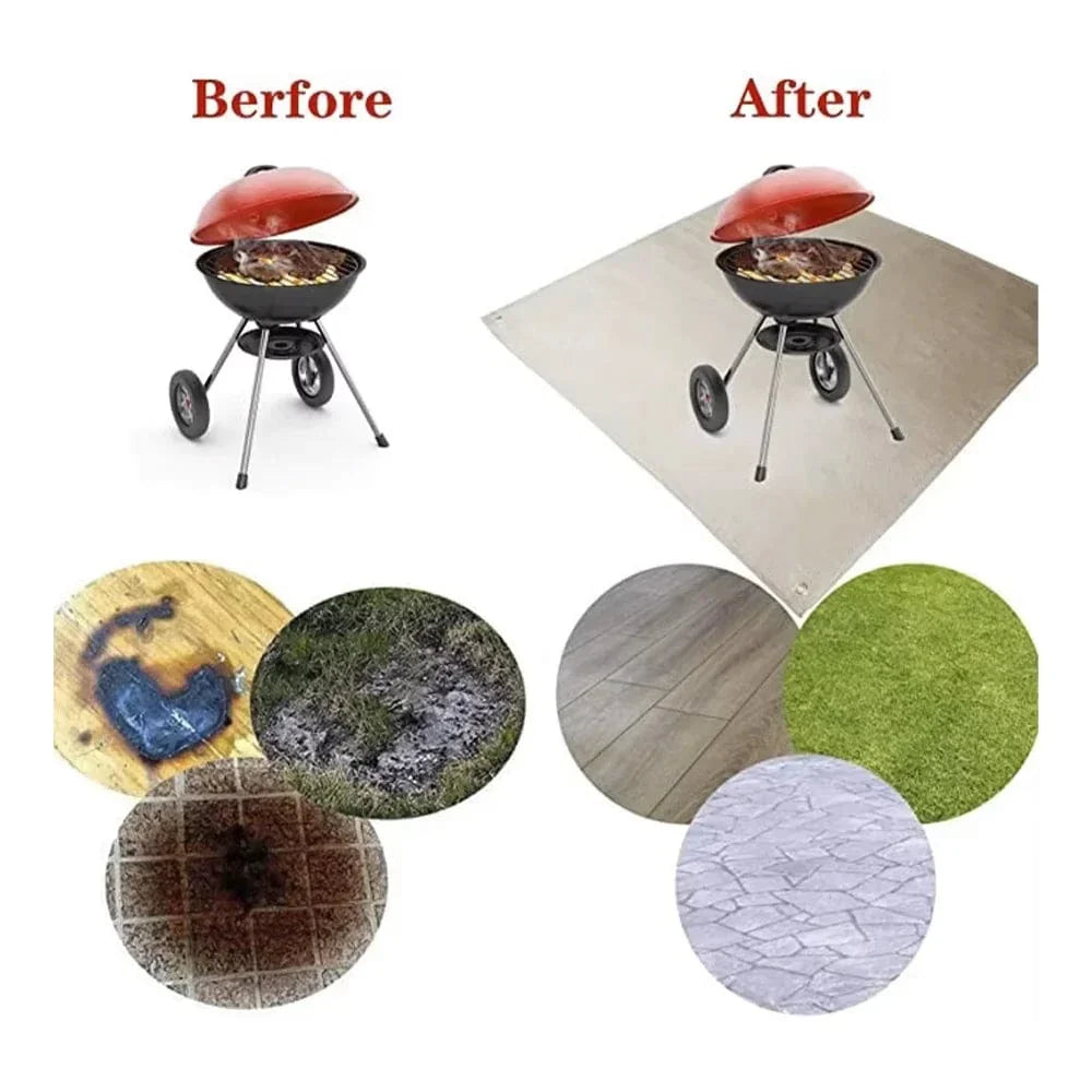 Often Accessories 39' x 39' (1 mt x 1 mt) Often Fireproof Fiberglass Mat Protection