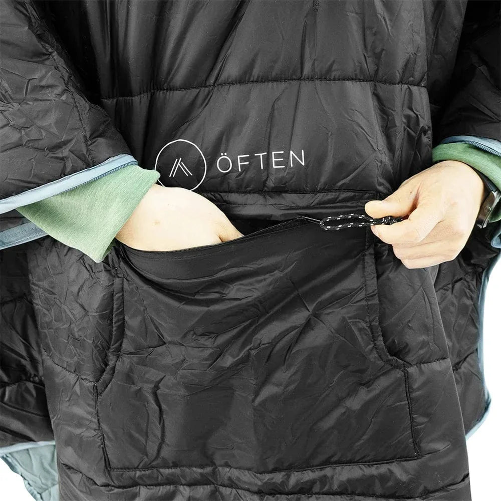 Often Accessories Black / Light Gray Often Alaska Waterproof Outdoor Poncho / Sleeping Bag