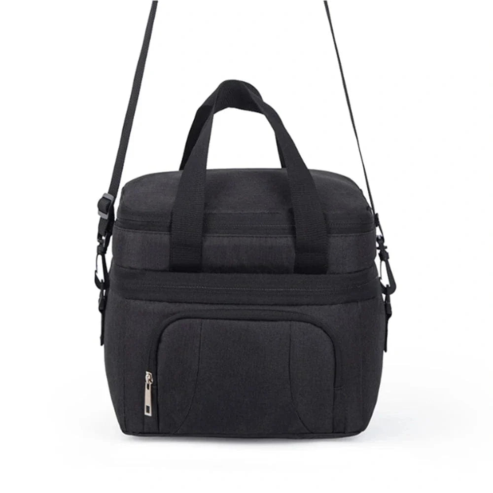 Often Accessories Black Often Insulated Leakproof Dual Lunch Bag Cooler