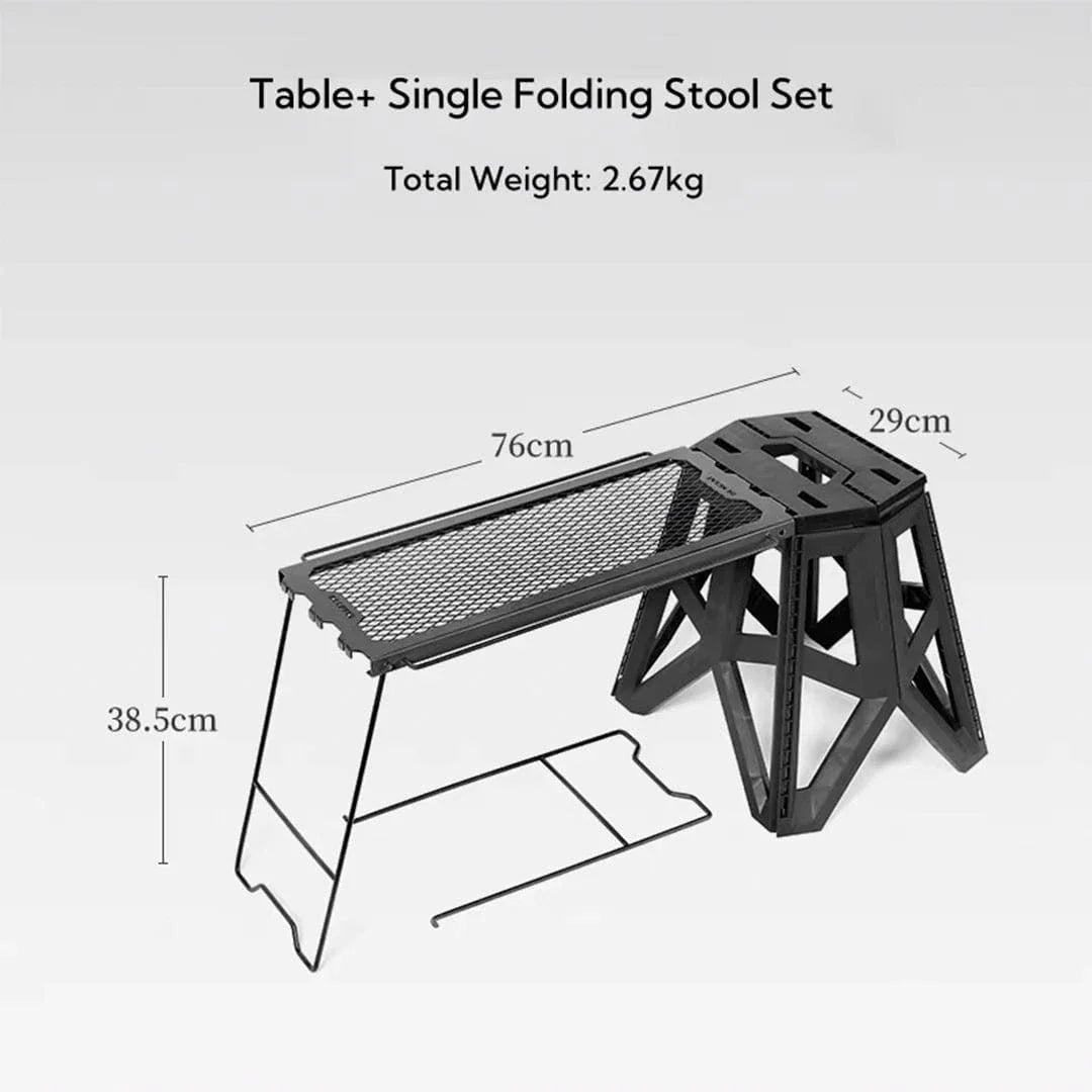 Often Accessories Black Often Royal All-In-One Multi Stool Table Chair (Double)