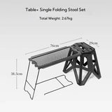 Often Accessories Black Often Royal All-In-One Multi Stool Table Chair (Double)