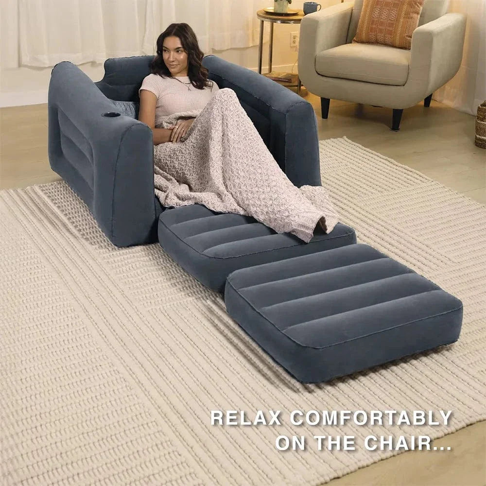 Often Accessories Intex High Quality Inflatable Single Person Pull-Out Bed Sofa