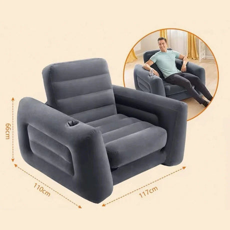 Often Accessories Intex High Quality Inflatable Single Person Pull-Out Bed Sofa