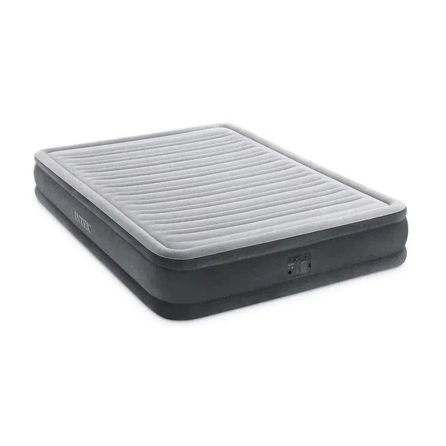 Intex Plush Inflatable Double Air Mattress — Built-in Pump