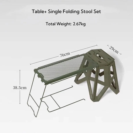 Often Accessories Military Green Often Royal All-In-One Multi Stool Table Chair (Single)