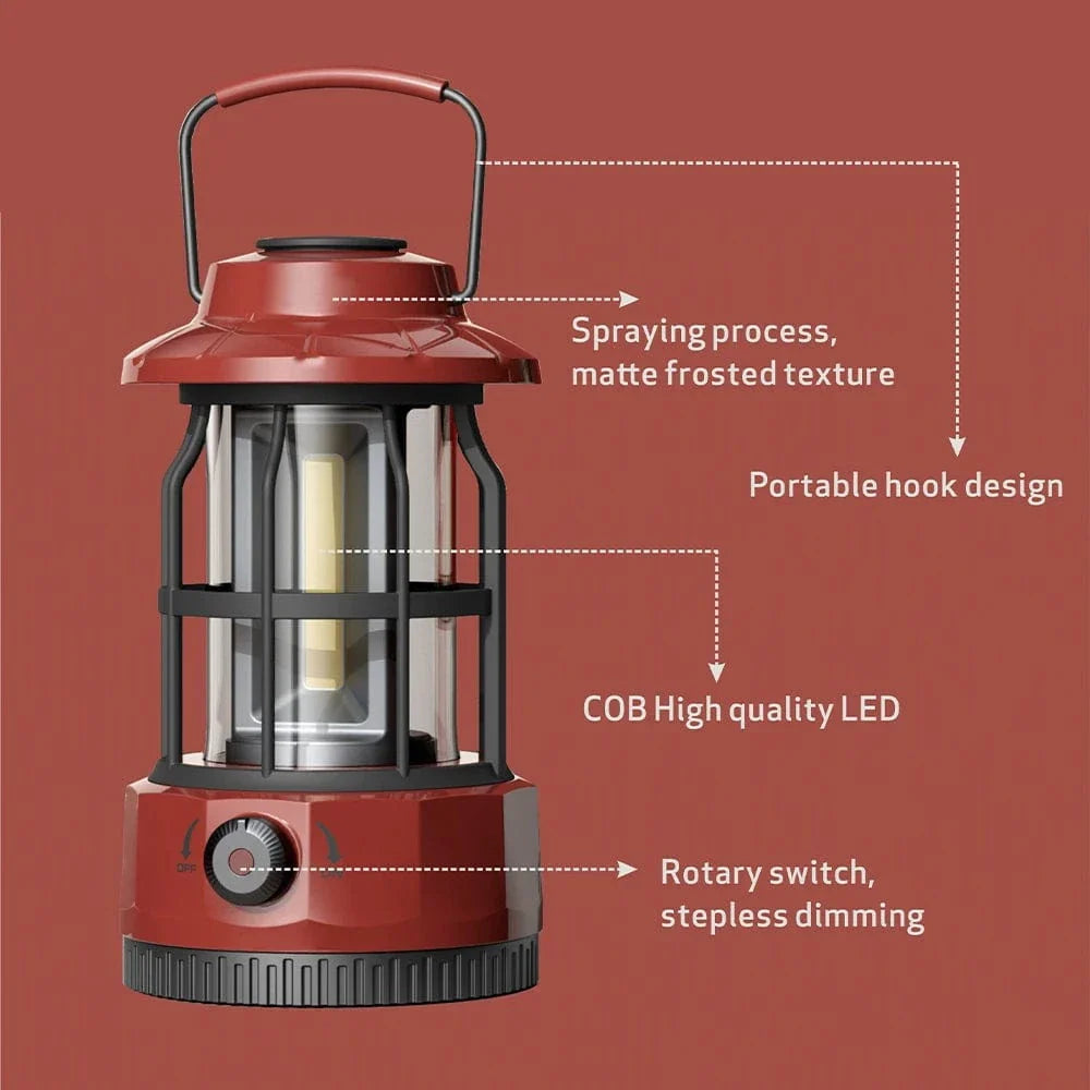 Often Accessories Often 3*AA Retro Camping Light Lantern Waterproof (Large Size)