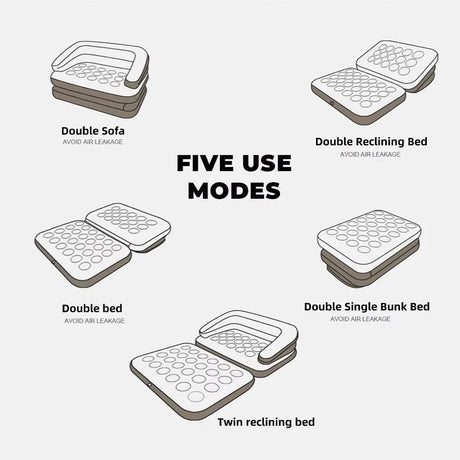 Often Accessories Often 5 in 1 Multi Inflatable Lounger Sofa & Mattress Outdoor / Indoor