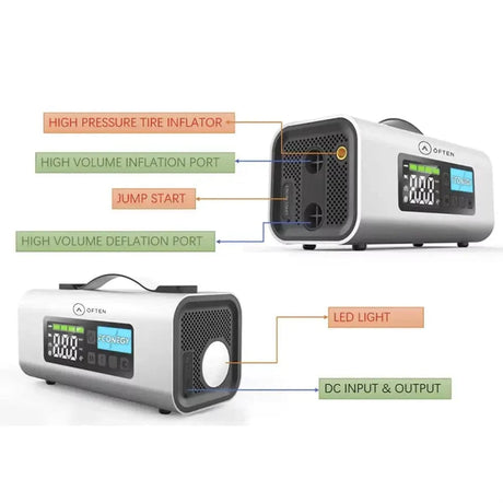 Often Accessories Often Astro 6 in 1 Multifunctional Emergency Compressor Jump Starter