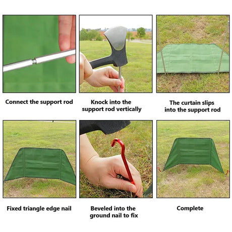 Often Accessories Often Canvas Folding Windshield Wall Windbreaker Windscreen