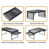 Often Accessories Often Craft Adjustable Aluminum Table with shelves