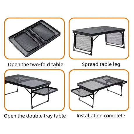 Often Accessories Often Craft Adjustable Aluminum Table with shelves