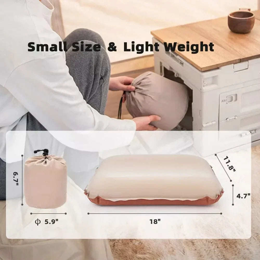 Often Accessories Often Deluxe Automatic Inflatable Soft Foam Ultralight Travel Pillow