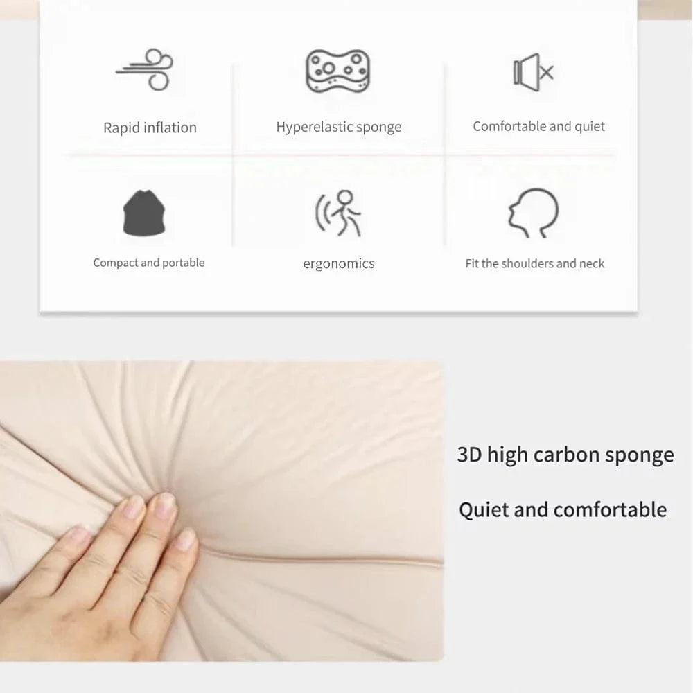 Often Accessories Often Deluxe Automatic Inflatable Soft Foam Ultralight Travel Pillow