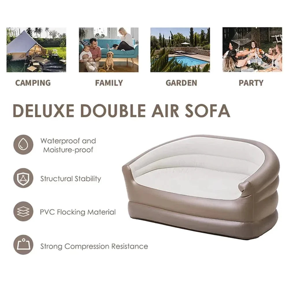 Often Accessories Often Deluxe Inflatable Double Lounger Sofa Outdoor / Indoor