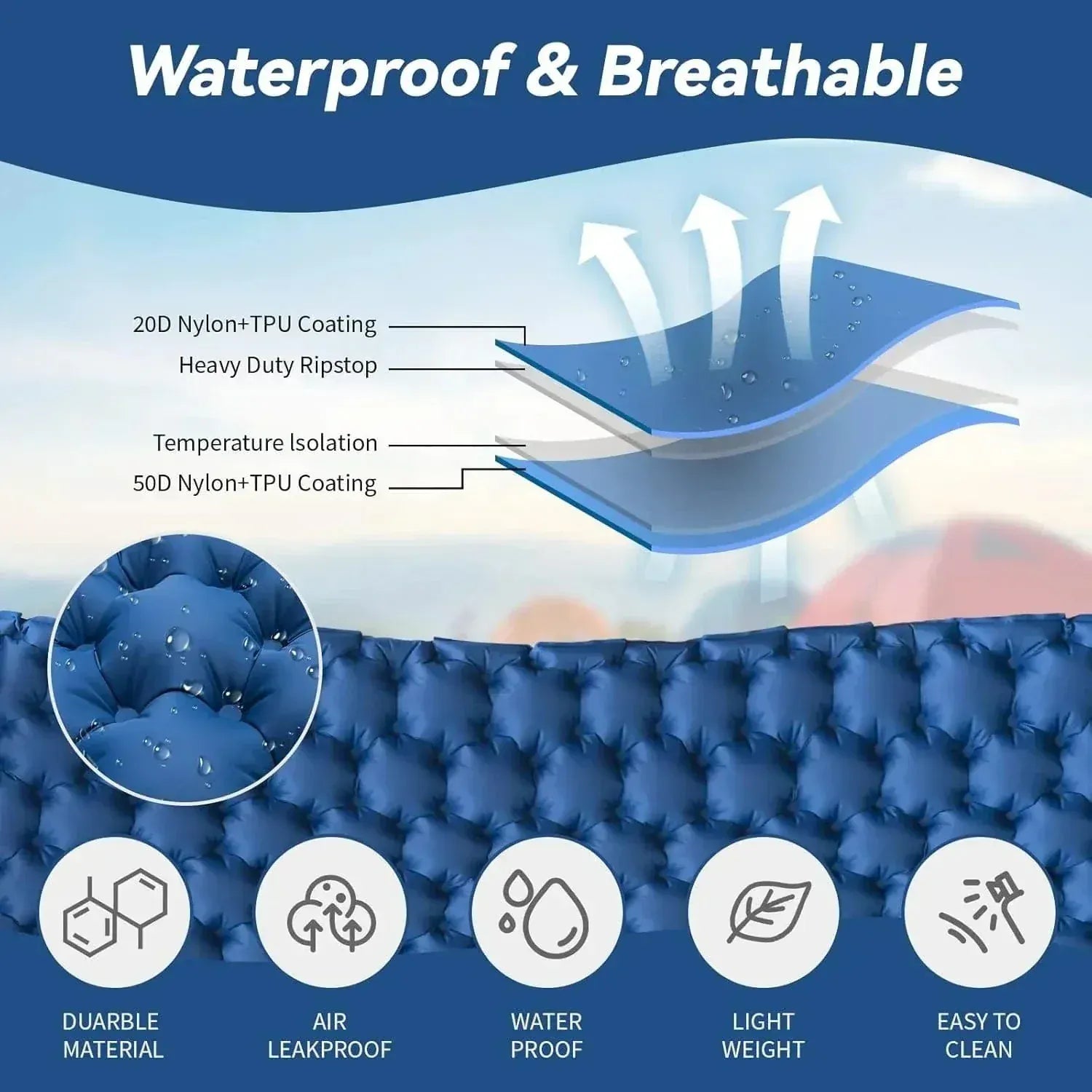 Often Accessories Often Double Size Ultralight Waterproof Outdoor Mat (Colors)