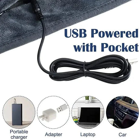 Often Accessories Often Heated Polar Poncho Cape Blanket