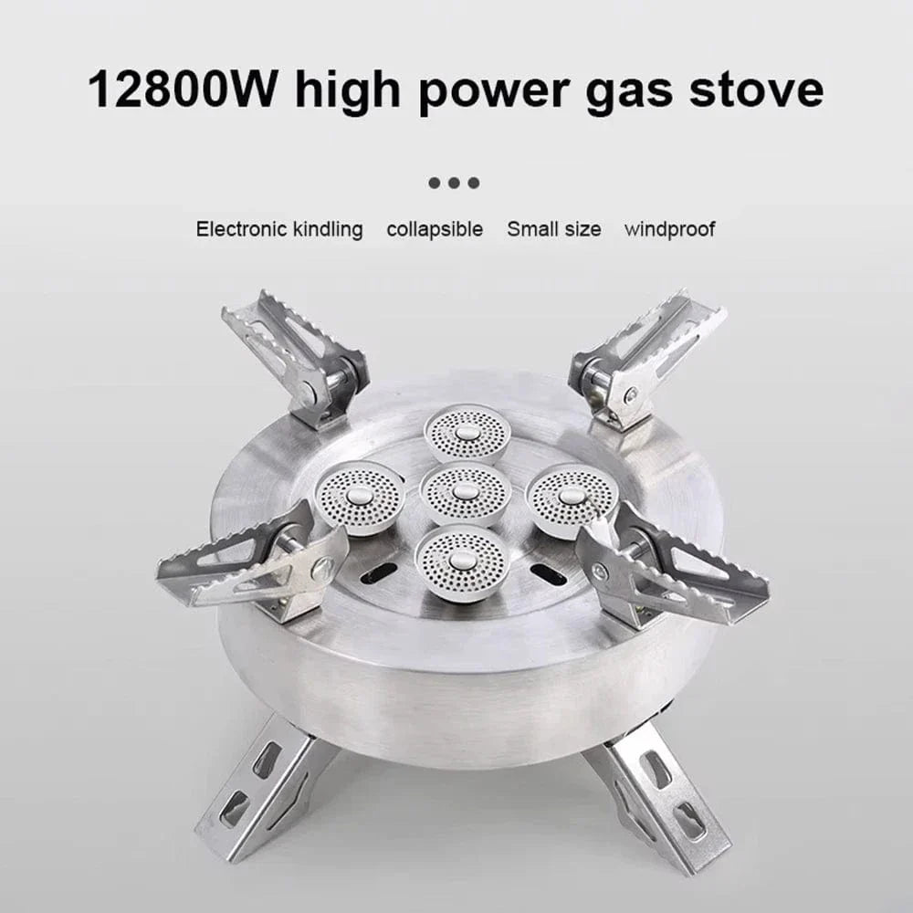 Often Accessories Often High Power Wind Resist 5 Heads Steel ButaneGas Fire Stove 12800W