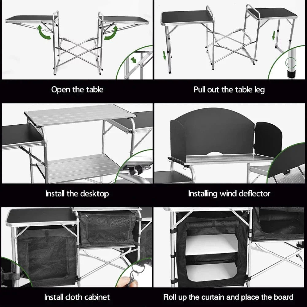 Often Accessories Often Multifunctional Foldable Mobile Kitchen Station BBQ