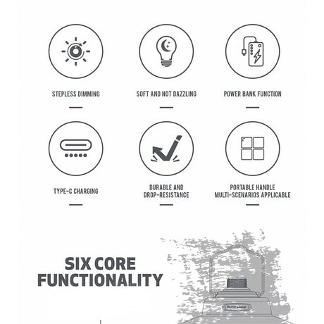 Often Accessories Often Outdoor USB Rechargeable Power Bank Smart Dimmer Retro Lamp (Large Size)