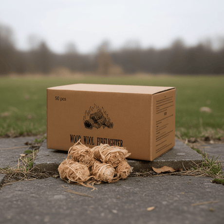 Often Outdoors Firestarters Fire Starters Natural Wool Wood - Often 100% Organic Easy Burn Camp Firelighters