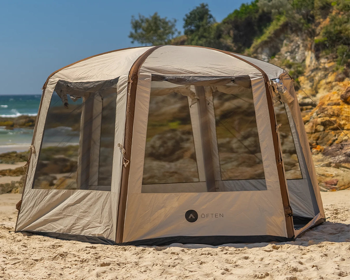 Often Bunker - Inflatable Hexagonal Dome Camping Beach Shelter Tent