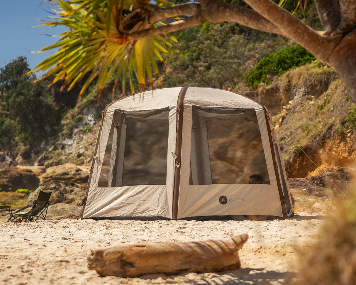 Often Bunker - Inflatable Hexagonal Dome Camping Beach Shelter Tent